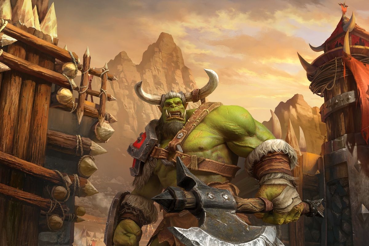 An orc from Warcraft 3 Reforged