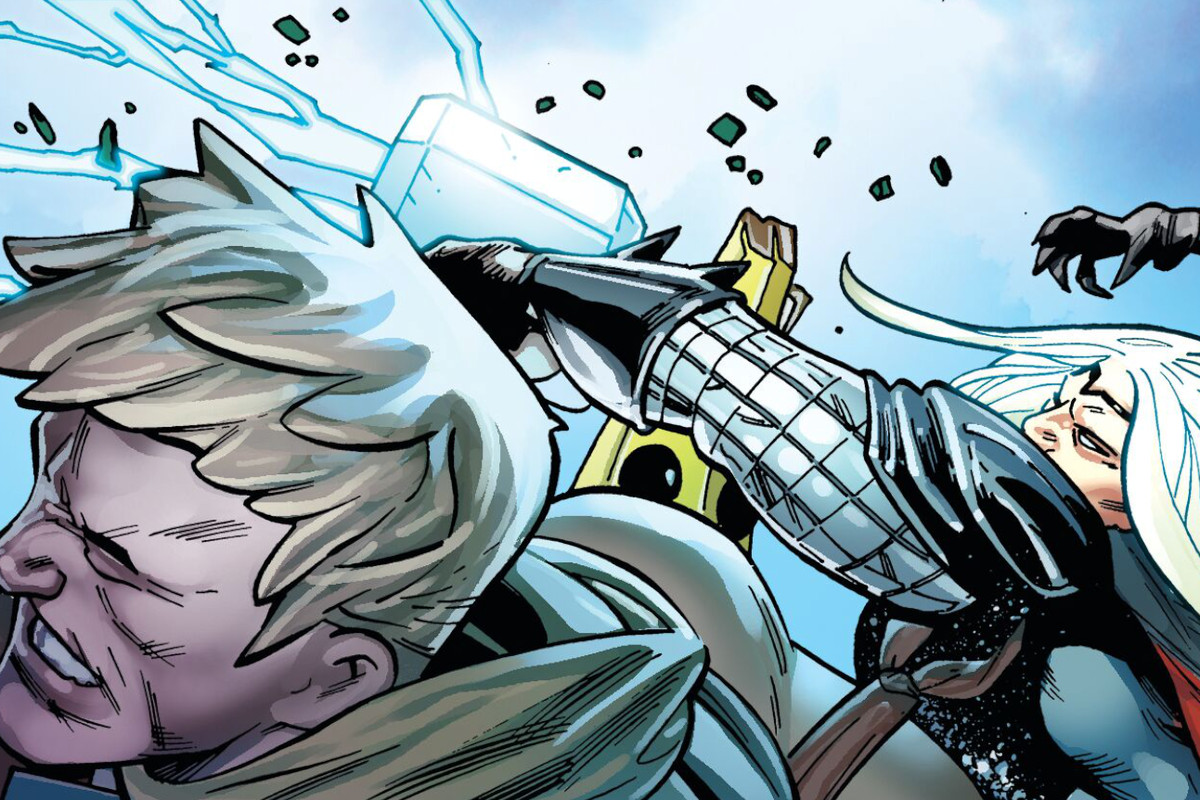 Thor punches Jonesy in Fortnite
