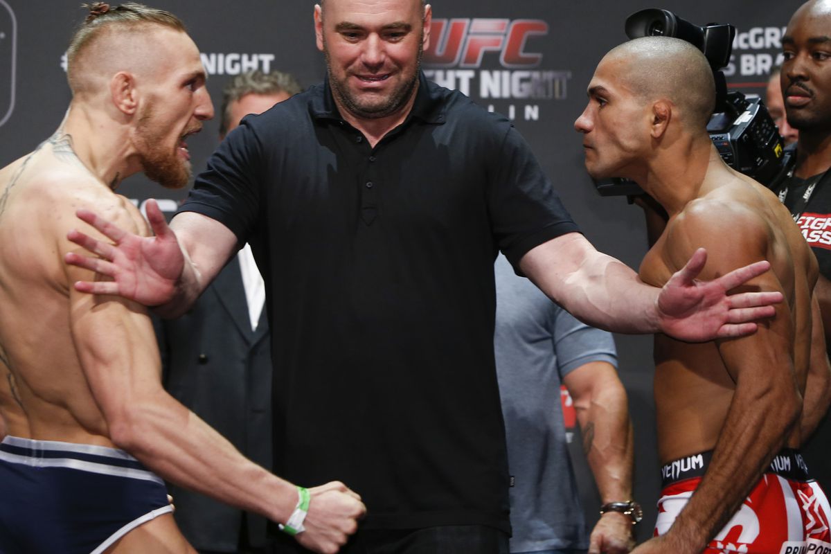 Conor McGregor faces Diego Brandao in front of his hometown crowd at UFC Fight Night 46.