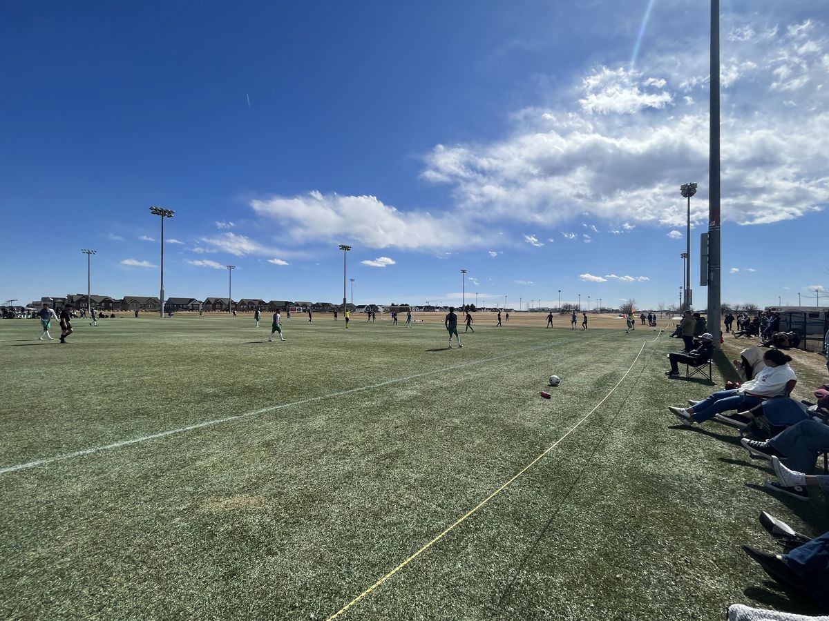 R2 scrimmages DU outside Dick’s Sporting Goods Park