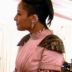 Yes! Sweet ear cuffs are a go! Here on <a href="https://twitter.com/BlackFrame/status/331545837710761986/photo/1">Kimberly Chandler</a> and paired with Rodarte.