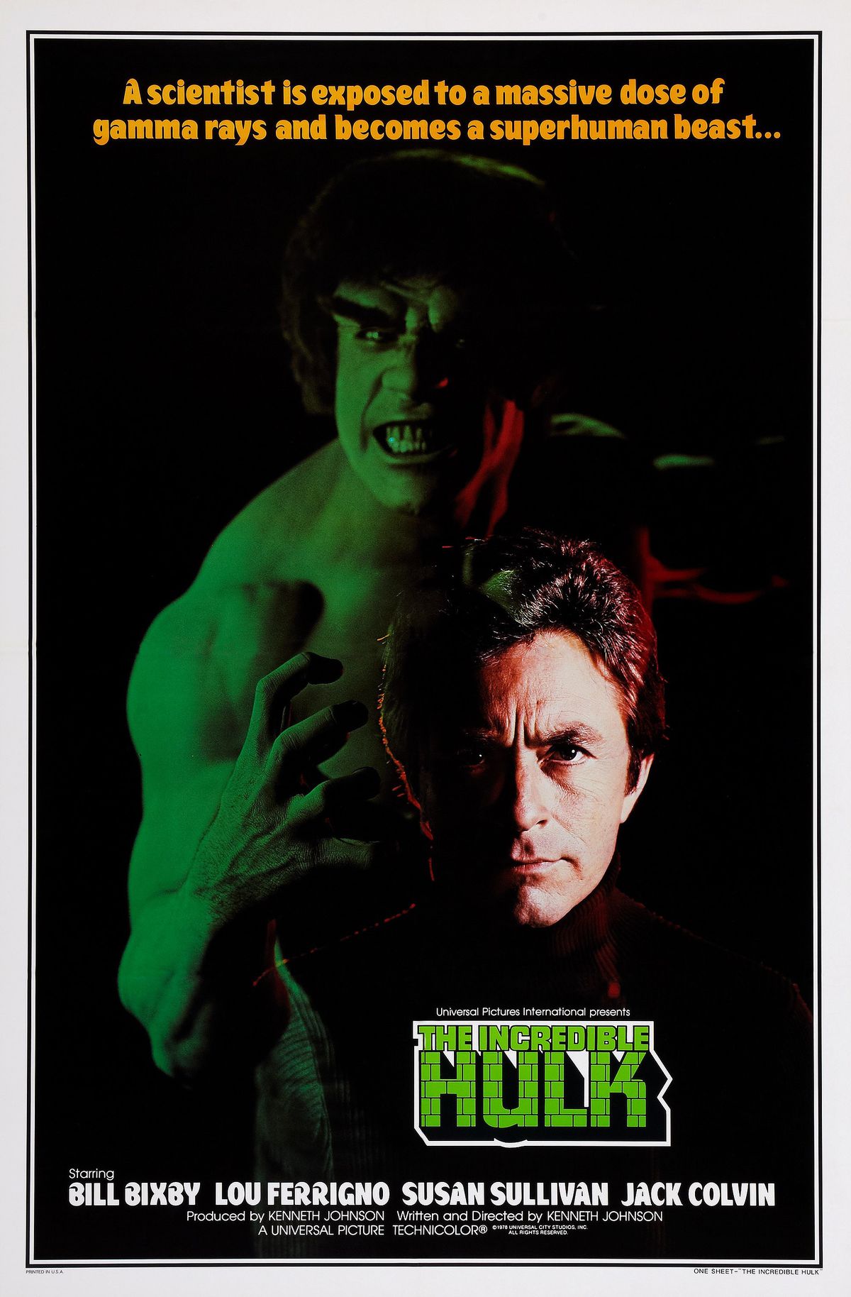 poster for The Incredible Hulk starring Lou Ferrigno