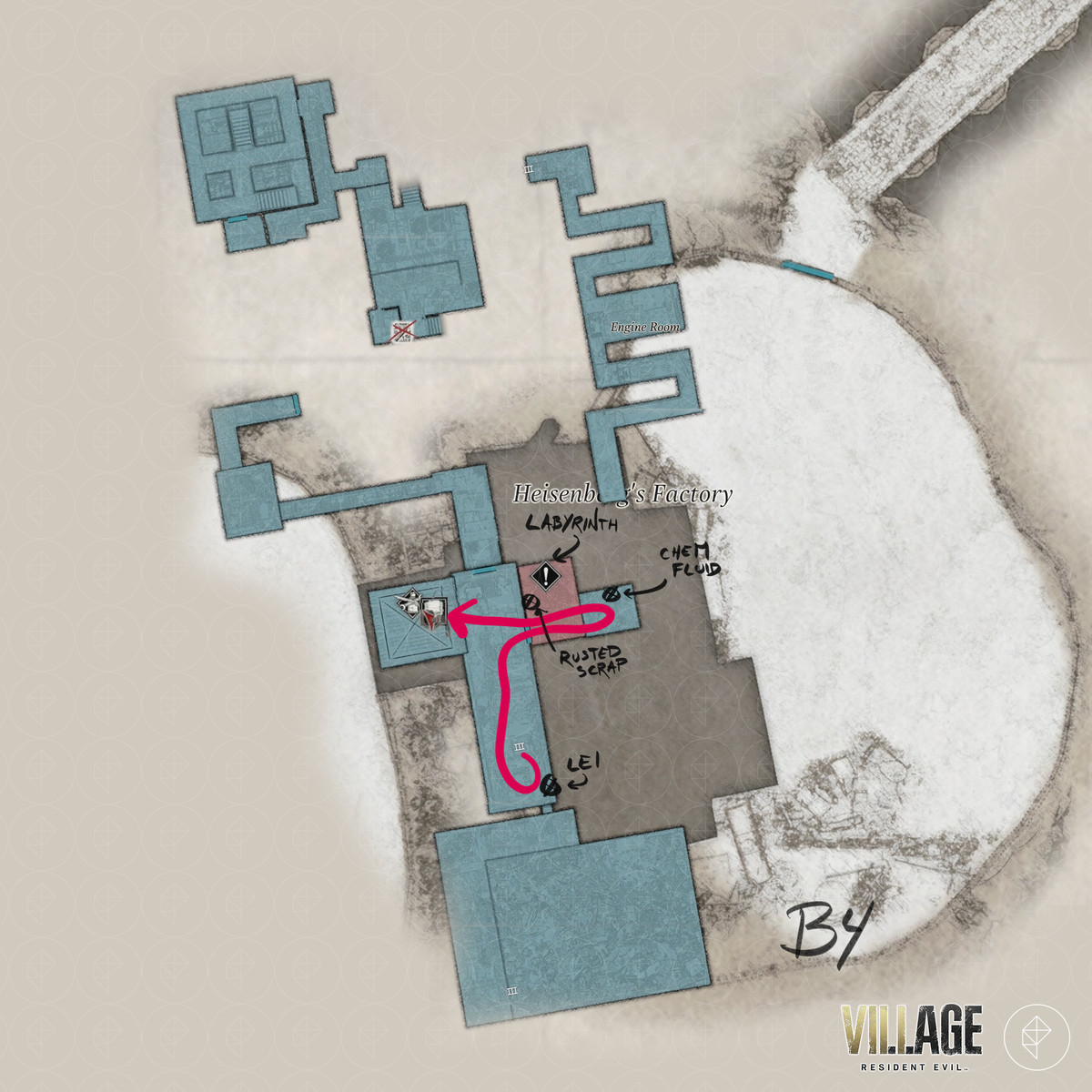 Resident Evil Village walkthrough part 14: Place the flasks and Heisenberg’s Factory