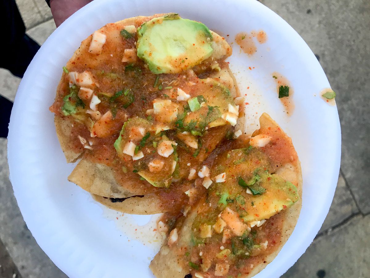 Mariscos Jalisco’s crispy shrimp tacos