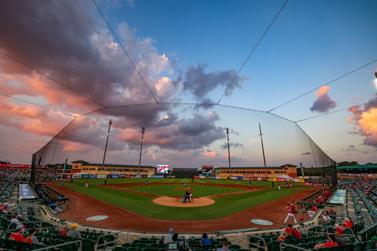 A general view of the ballpark during the spring training game between the St. Louis Cardinals and the Miami Marlins at Roger Dean Chevrolet Stadium on March 18, 2021