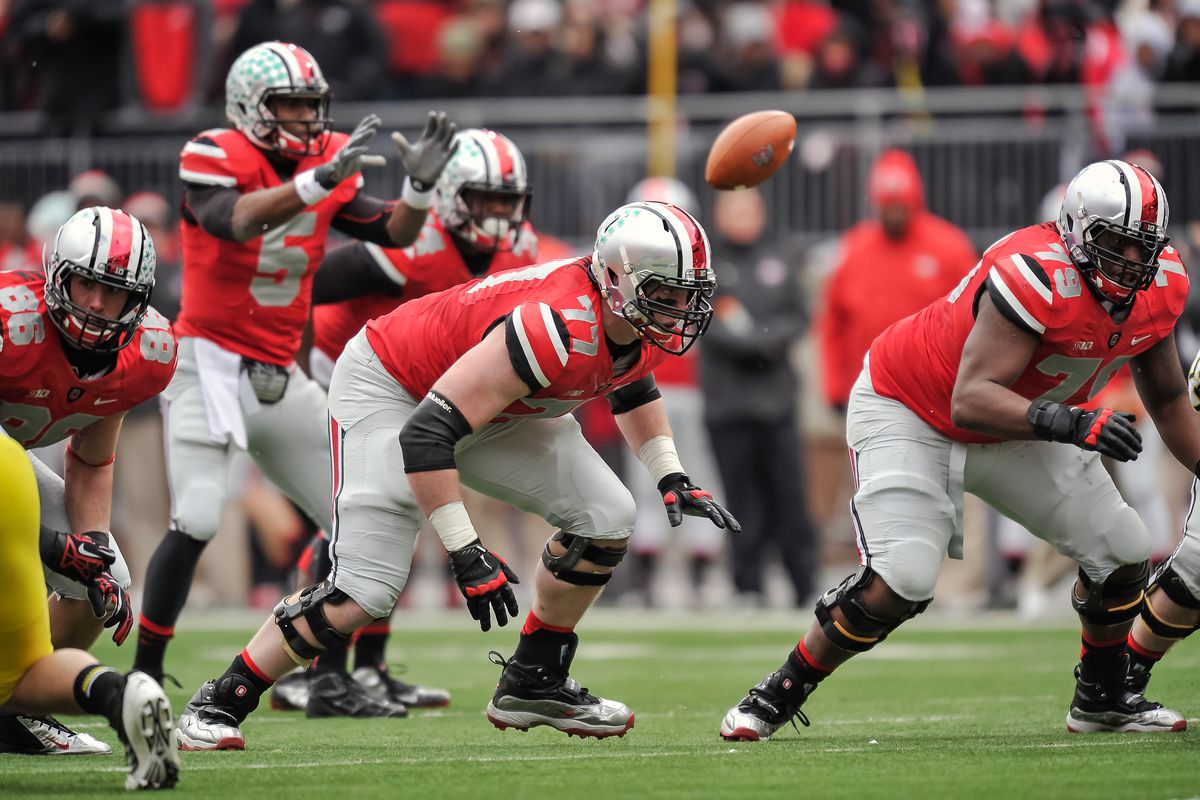 Reid Fragel (center), has the potential to become a staple on your offensive line.