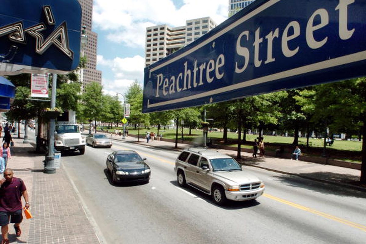 Peachtree Street downtown. 