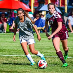 The Roy Royals beat the Morgan Trojans 2-1 in preseason girls soccer action Tuesday afternoon in Roy.