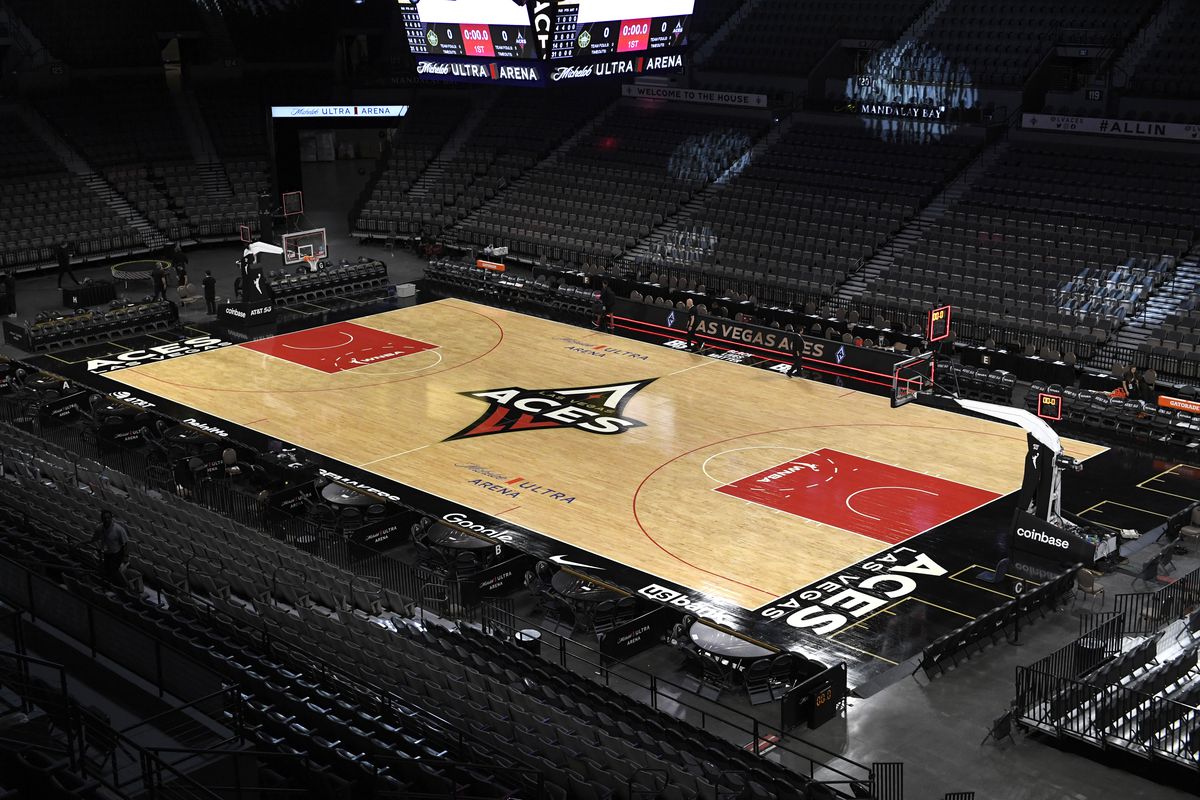 An overall view of the Michelob ULTRA Arena before the game between the Phoenix Mercury and the Las Vegas Aces on May 21, 2022 at Michelob ULTRA Arena in Las Vegas, Nevada.