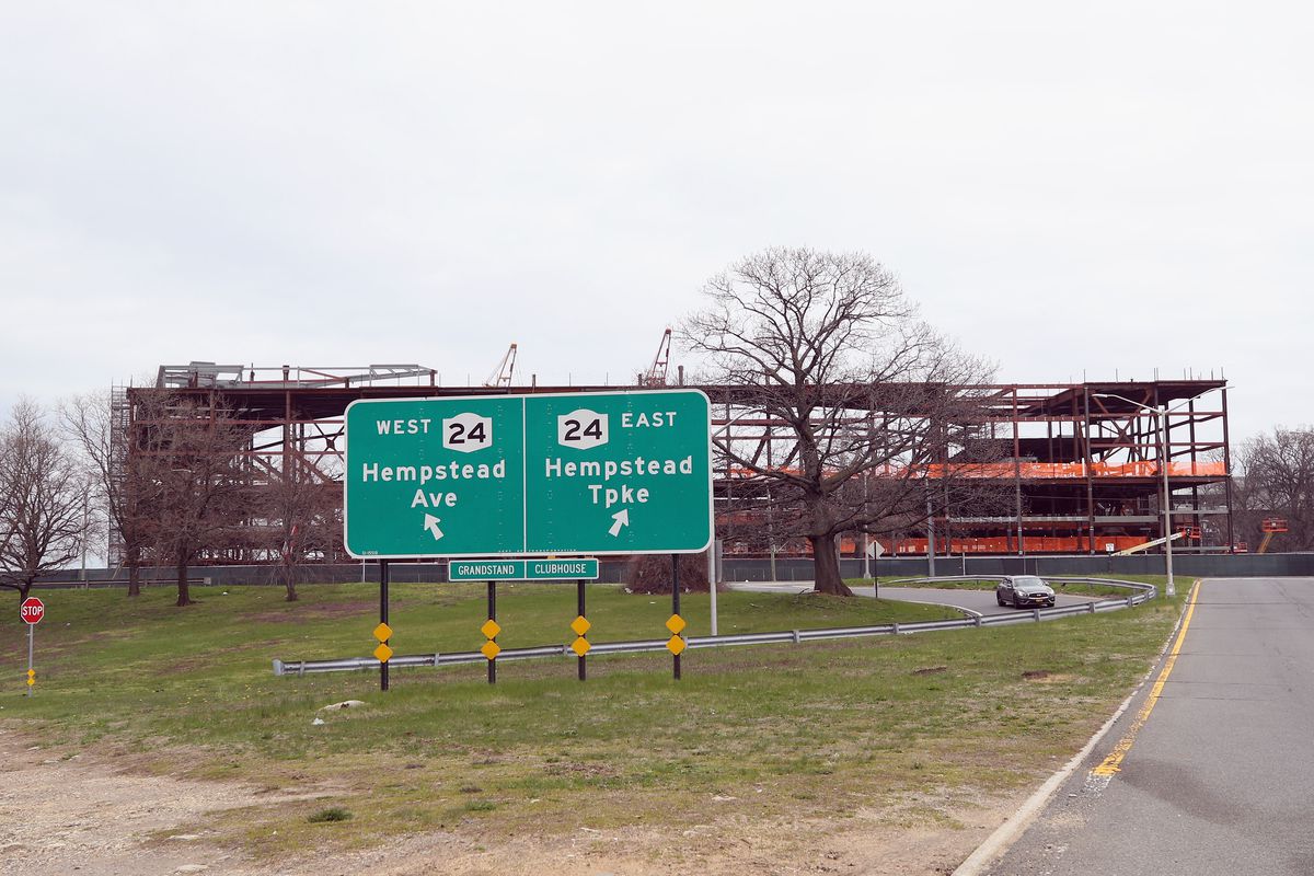 New York Islanders Home at Belmont Construction Stopped