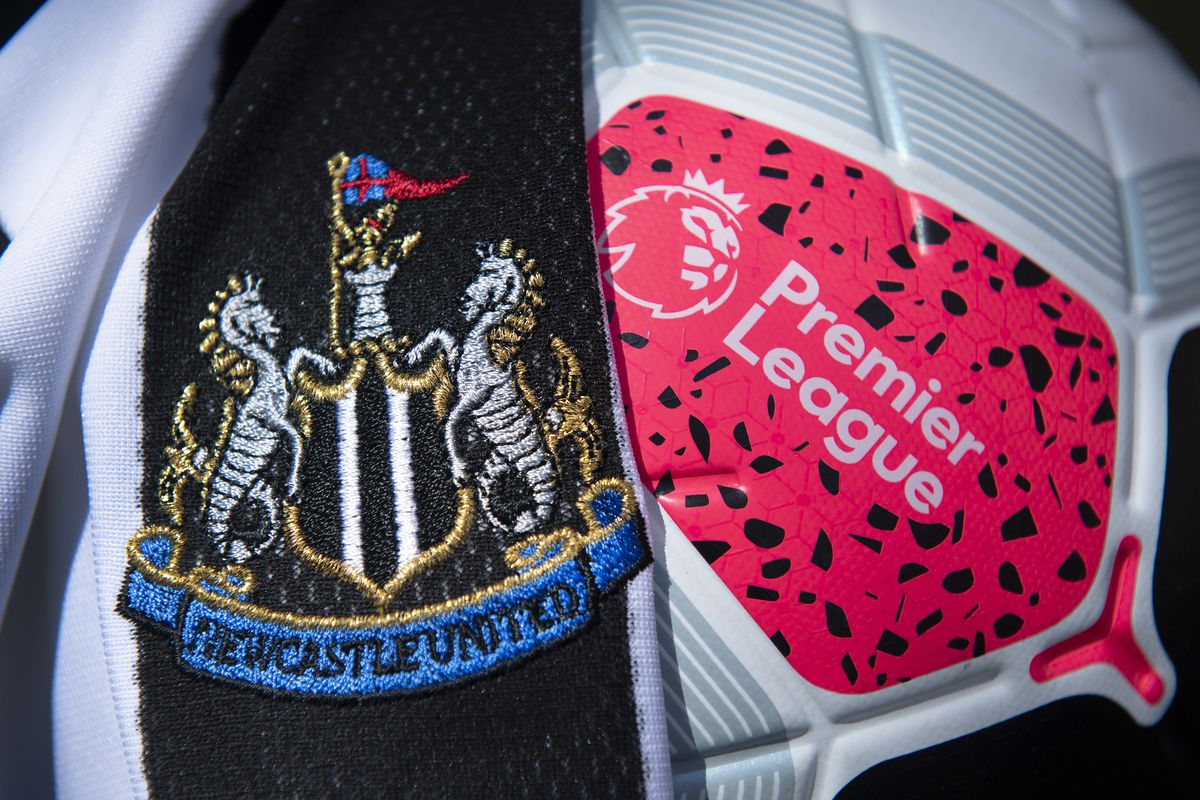 Newcastle United Club Crest with the Premier League Match Ball