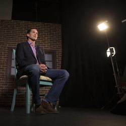 Josh Romney talks Tuesday, April 21, 2015, in Salt Lake City about his political future.