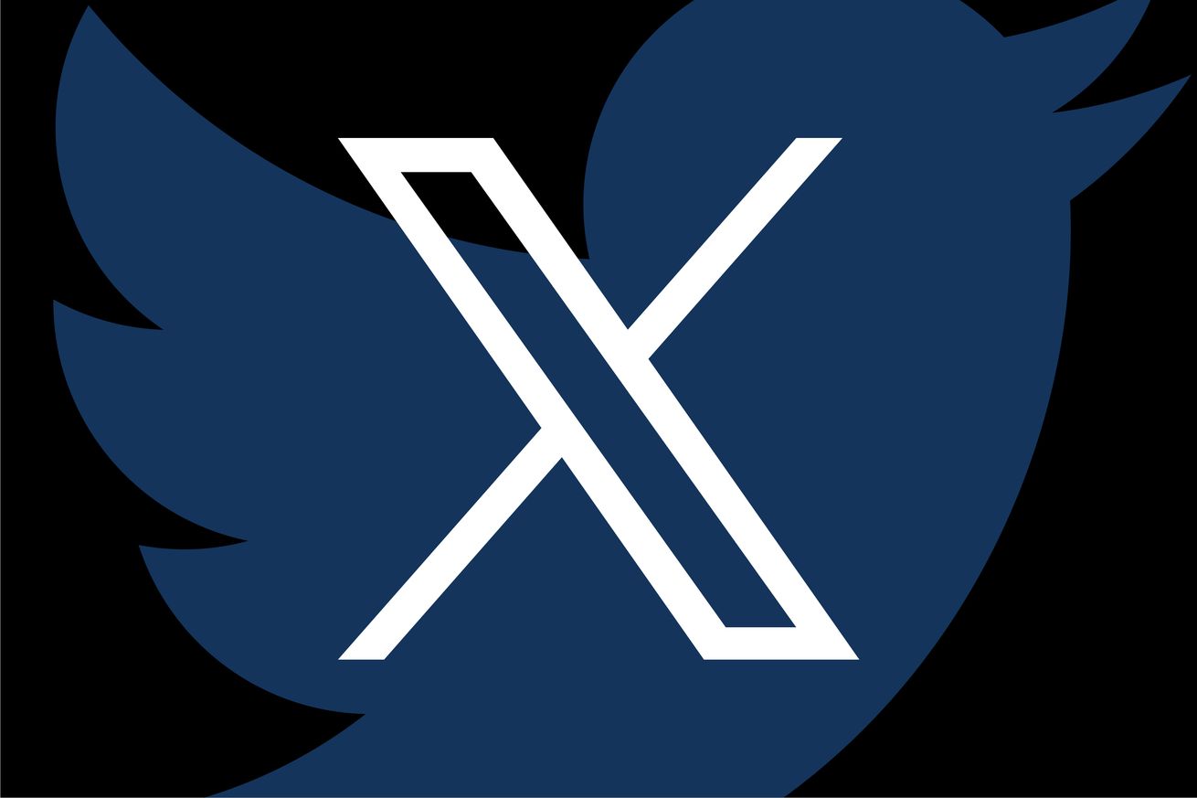 An image showing the X logo with the old Twitter logo in the background