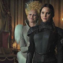 Elizabeth Banks, left, is among the star-studded cast of co-stars supporting Jennifer Lawrence in the final film in the "Hunger Games" franchise, "Mockingjay, Part 2," now on Blu-ray and DVD.