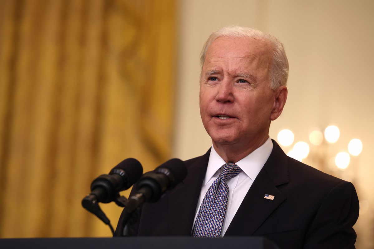 U.S. President Joe Biden gives an update on his administration’s COVID-19 response and vaccination program in the East Room of the White House on May 17, 2021 in Washington, DC. 