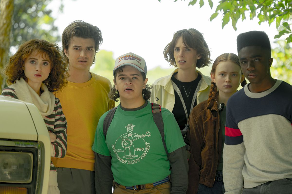 Stranger Things 4's Hawkins group look distraught and skeptical
