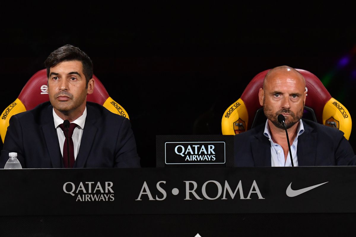 AS Roma new coach Paulo Fonseca and AS Roma Sport Director...