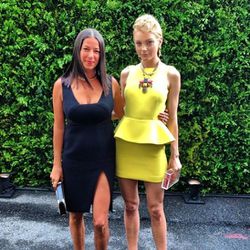 Rebecca Minkoff out with model <a href="http://instagram.com/p/aHUFTIJZii/">Jess Stam</a> 