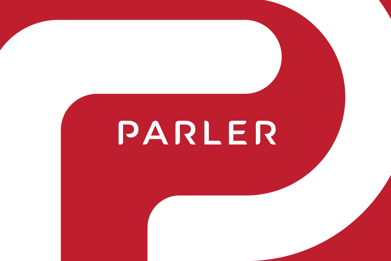 The image shows the red Parler letter P logo with the company name.