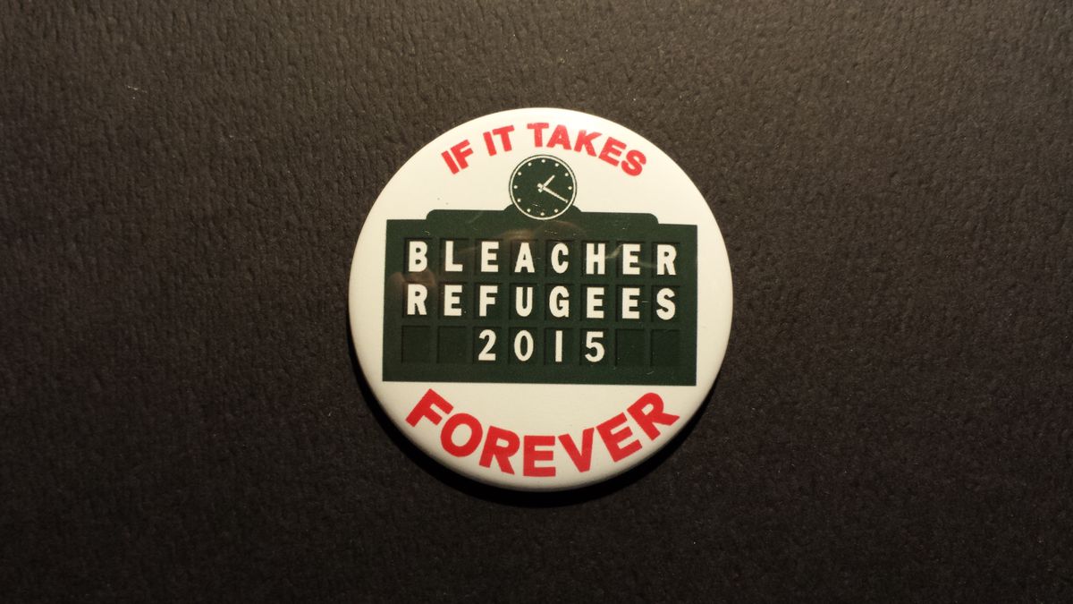 bleacher refugee button