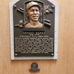 Ernie Banks plaque