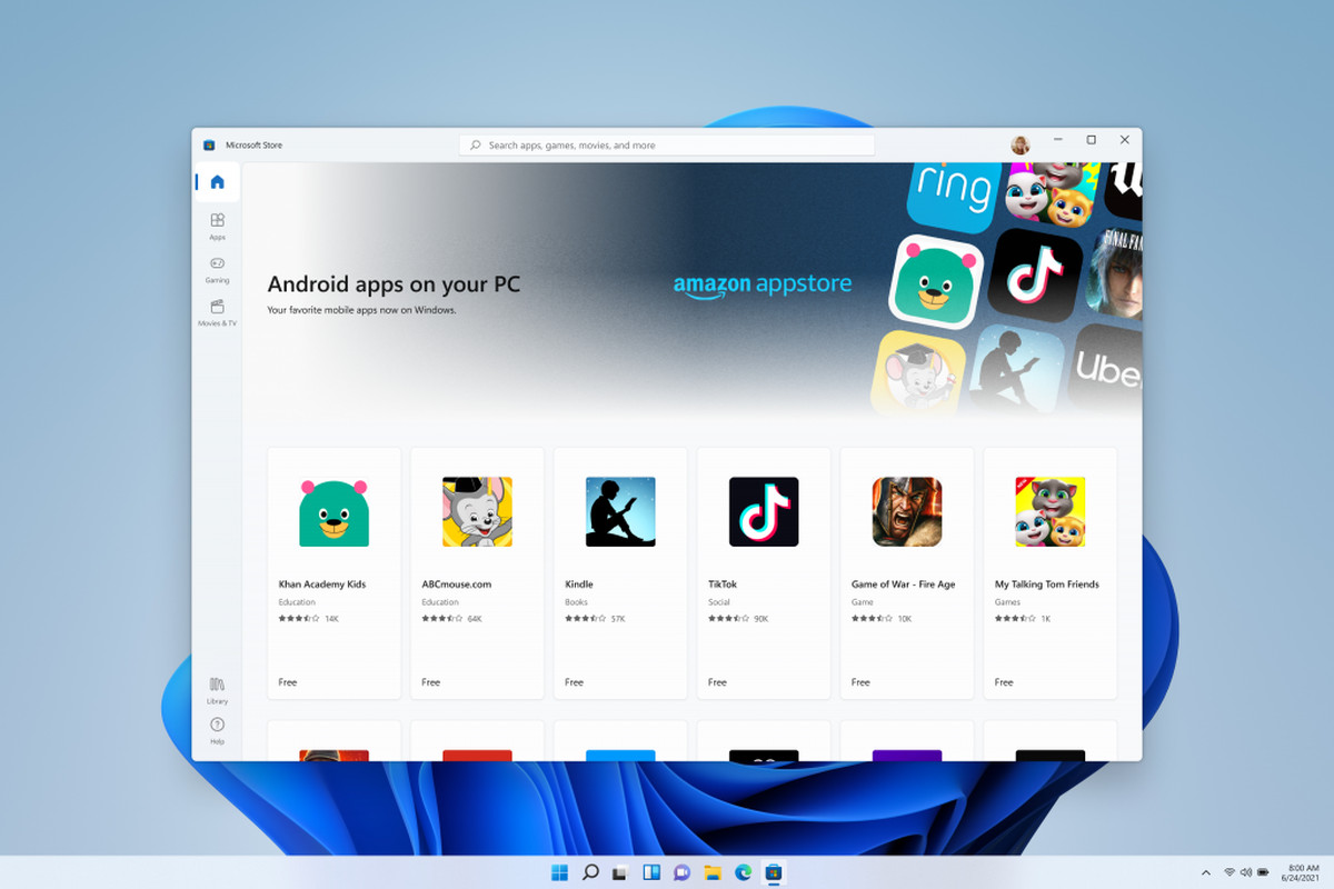 Store windows app pc Running Android
