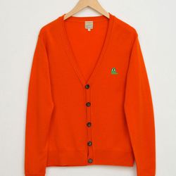 <a href="http://www.unitedbamboo.com/store/Solid-Cardigan-Orange-Green-Logo-FS.html">Solid Cardigan</a>, $193.20 (was $322) 