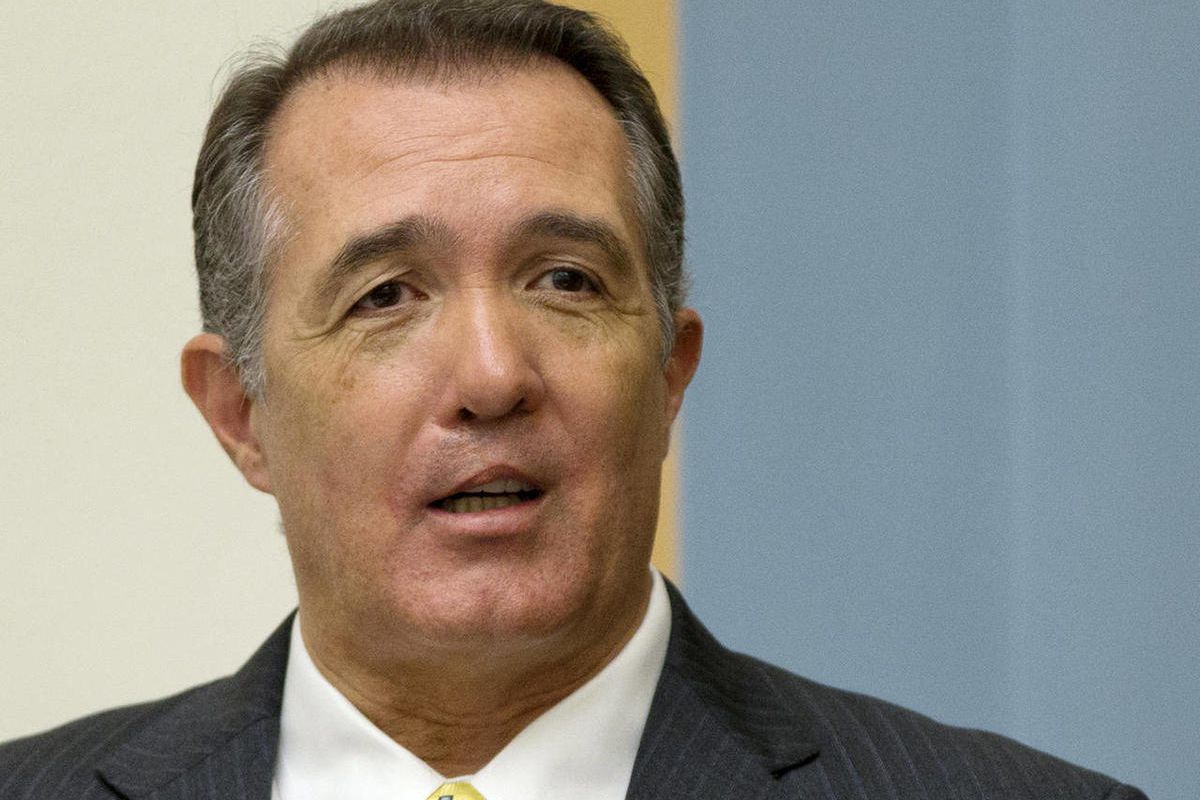 Rep. Trent Franks, R-Ariz., arrives on Capitol Hill in Washington, Tuesday, June 18, 2013, at House Judiciary Committee hearing to discuss the Strengthen and Fortify Enforcement Act.  Republicans in the House of Representatives on Tuesday make their most 