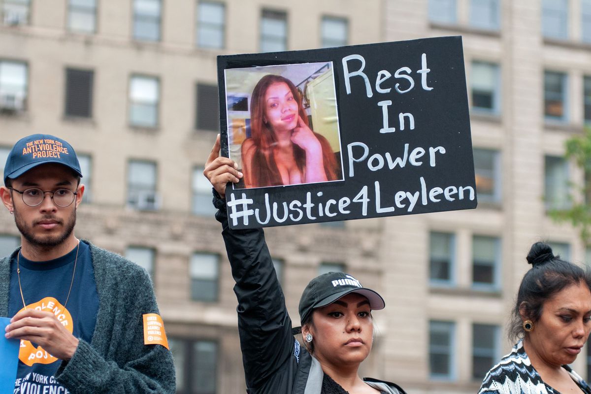 A Foley Square vigil for Layleen Polanco on June 10, 2019.