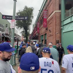 <strong><em>Waiting in line for the tour. Fenway Park. August 25, 2023.</em></strong>
