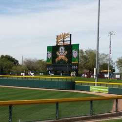 View of the video board from right field - 