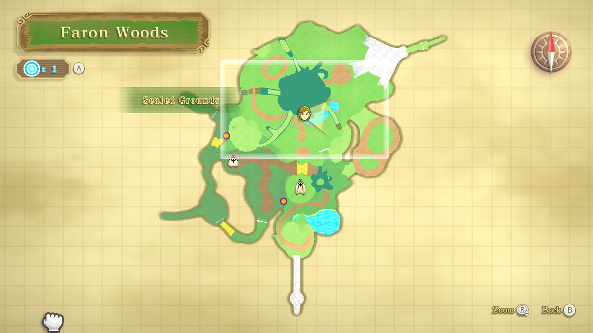 A heart container location in The Legend of Zelda: Skyward Sword