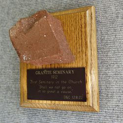 Brick from the original seminary that was established in 1912 in Salt Lake City.