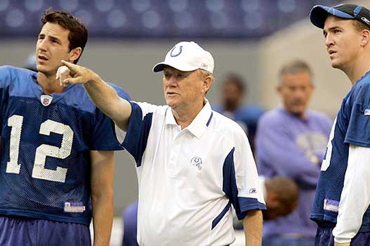 Bill Polian (center) talks with Jim Sorgi (left) and Peyton Manning (right). Image: via <a href="http://static.nfl.com/static/content/catch_all/nfl_image/manning-appearance-wide.jpg">static.nfl.com</a>