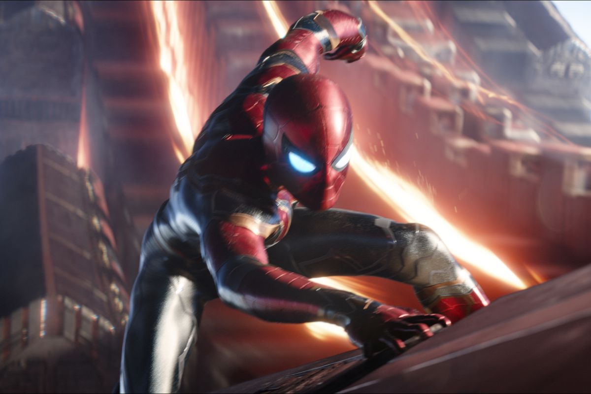 Avengers Infinity War Spider-Man scene
