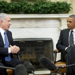 In this Oct. 1, 2014 file photo, President Barack Obama meets with Israeli Prime Minister Benjamin Netanyahu in the Oval Office of the White House in Washington. Netanyahu heads to Washington next week on a last-gasp effort to seal what he hopes will become his signature achievement in government: preventing Iran from attaining a nuclear weapon.