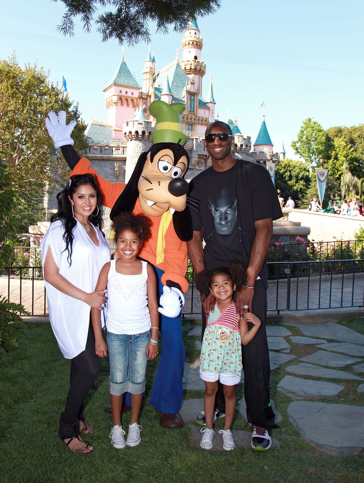 Kobe Bryant And Family Celebrate NBA Championship At Disneyland