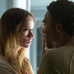 Olivia Wilde, left, and Donald Glover star in Relativity Media's "The Lazarus Effect.”