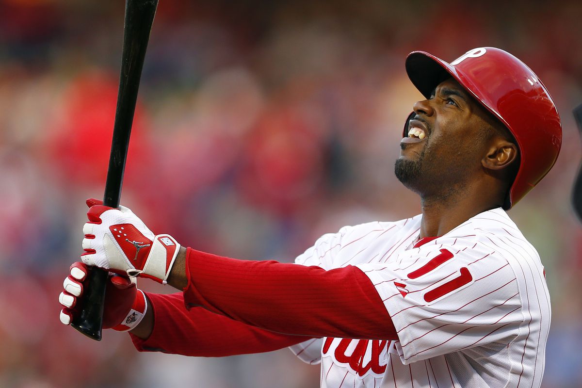 Jimmy Rollins laments the burrito he ate for lunch.