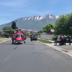 A 3-year-old boy was flown to the hospital in critical condition after falling from a second-story window near 230 S. 750 West in Spanish Fork on Tuesday, June 11, 2019.