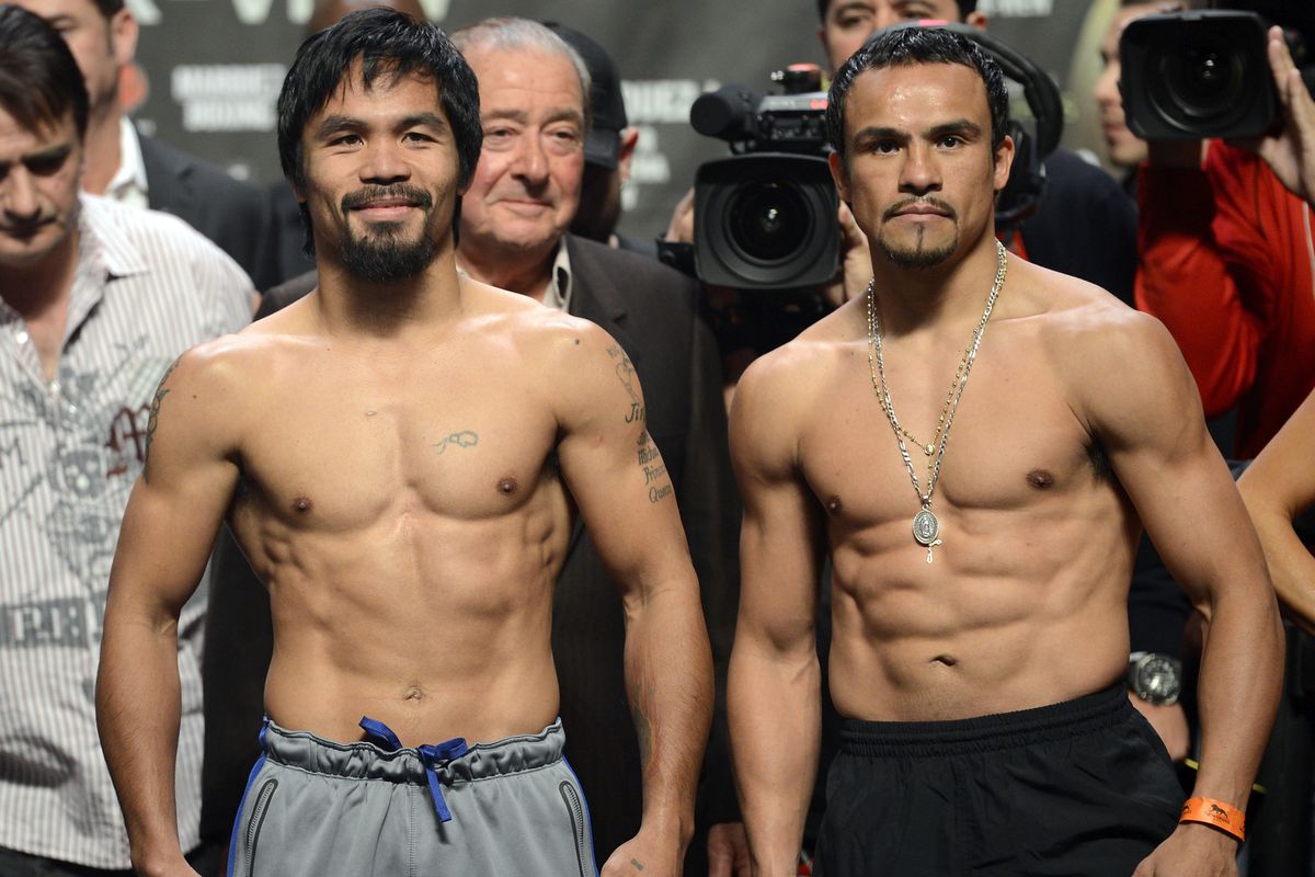 Manny Pacquiao will try to avoid losing to Juan Manuel Marquez for the first time Saturday night in Las Vegas.