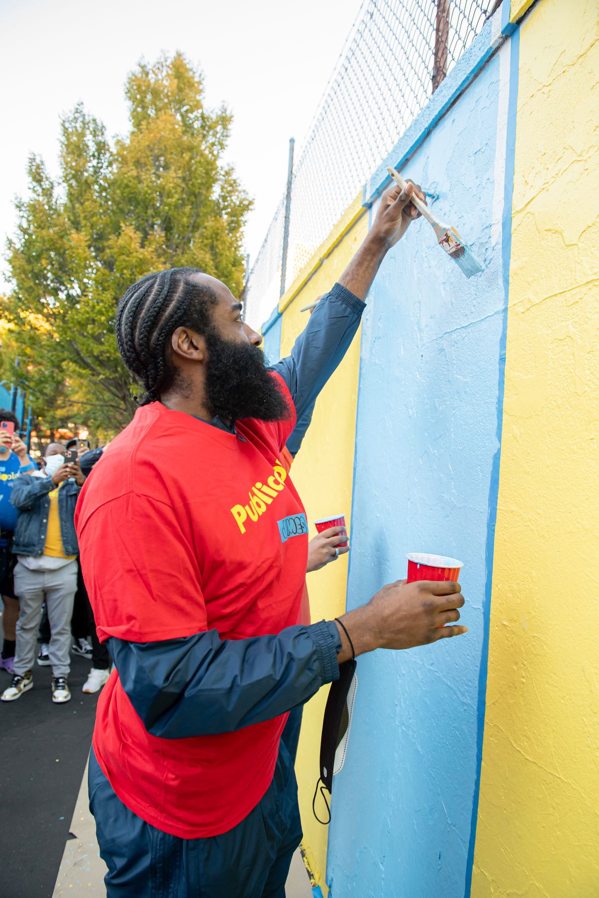 NBA Star James Harden Paints With New York City Students