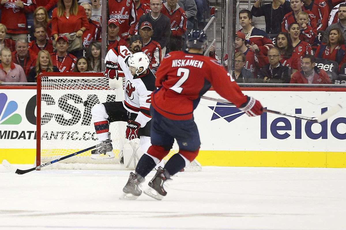 The last Devils-Capitals game didn't end so well.  Oh, and Palmieri missed this puck.
