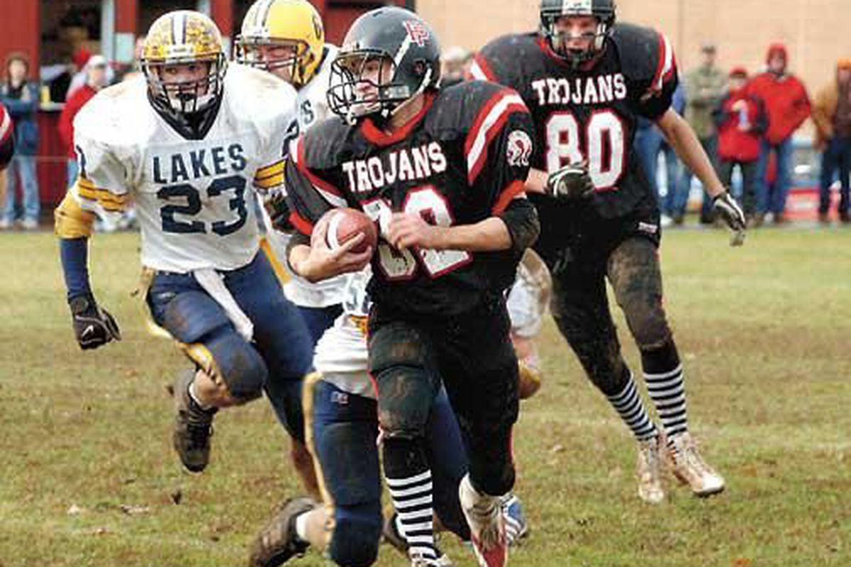 Joseph Chernach, who committed suicide in 2012, is shown playing for Forest Park High School.