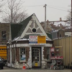 Another favorite of mine, the former service station on Clark, apparently safe for now