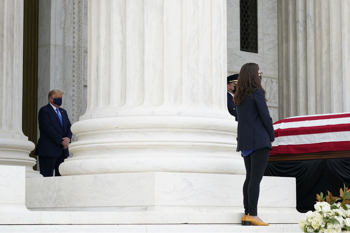 Justice Ruth Bader Ginsburg Lies In Repose At Supreme Court