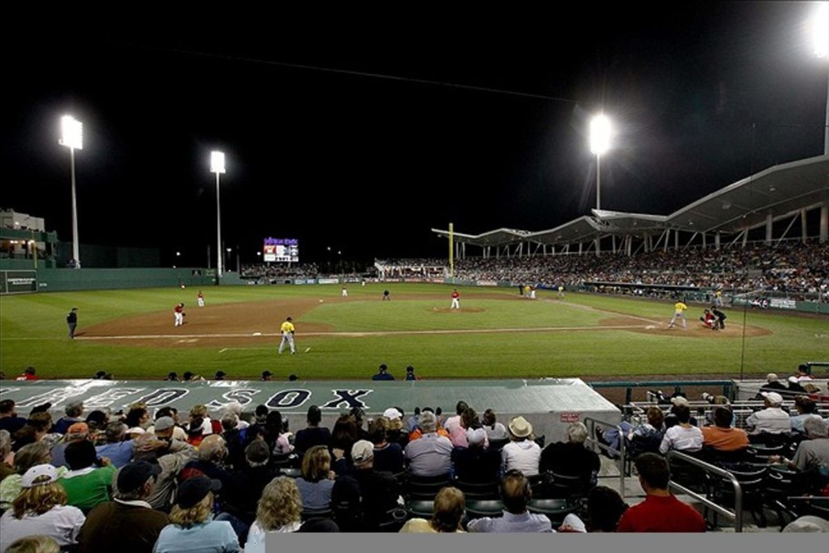 Ft. Myers, FL, USA; A general view from the stands during the sixth inning of a spring training game between the Boston Red Sox and the Pittsburgh Pirates at Jet Blue Park. Mandatory Credit: Derick E. Hingle-US PRESSWIRE