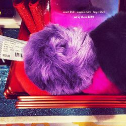 For the retro style-setter: Opening Ceremony rabbit fur snap bracelet (yes, it really snaps around your wrist!), $75.