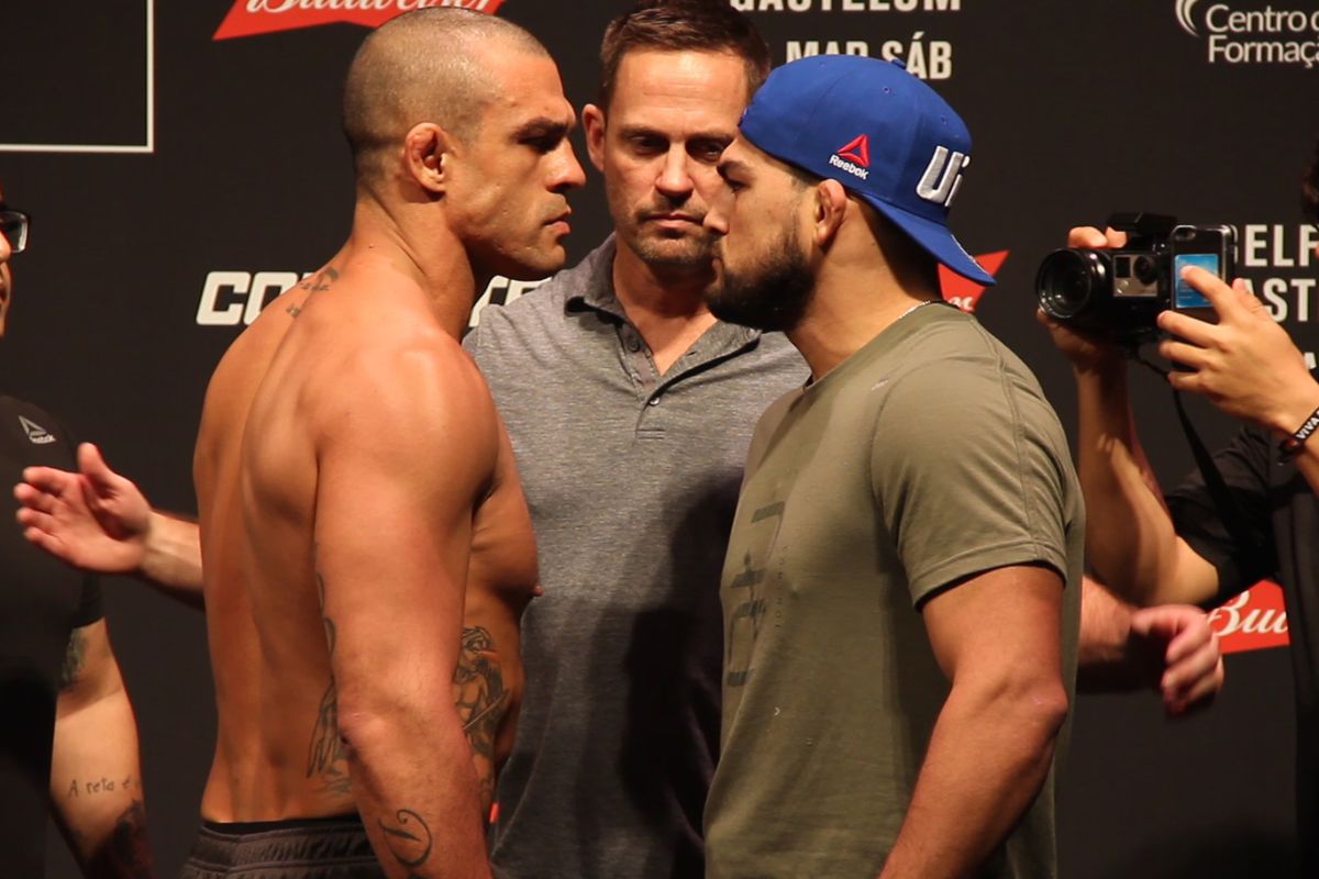 Vitor Belfort and Kelvin Gastelum square off in the UFC Fight Night 106 main event Saturday.