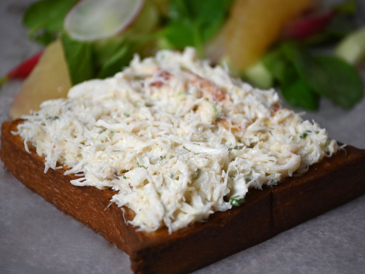 Dungeness crab salad on griddled brioche at Billingsgate